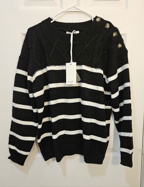 Grace Karin Black And White Sweater. Nwt